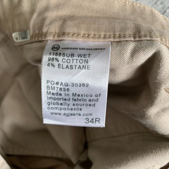 AG Adriano Goldschmied The Luxe Khaki Tailored Trouser Chino Pants - Picture 8 of 16